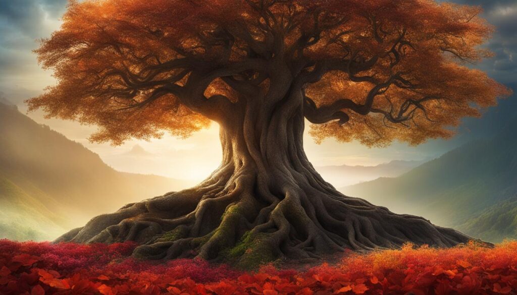 a sturdy and deeply rooted tree with its roots firmly grounded in the earth.
