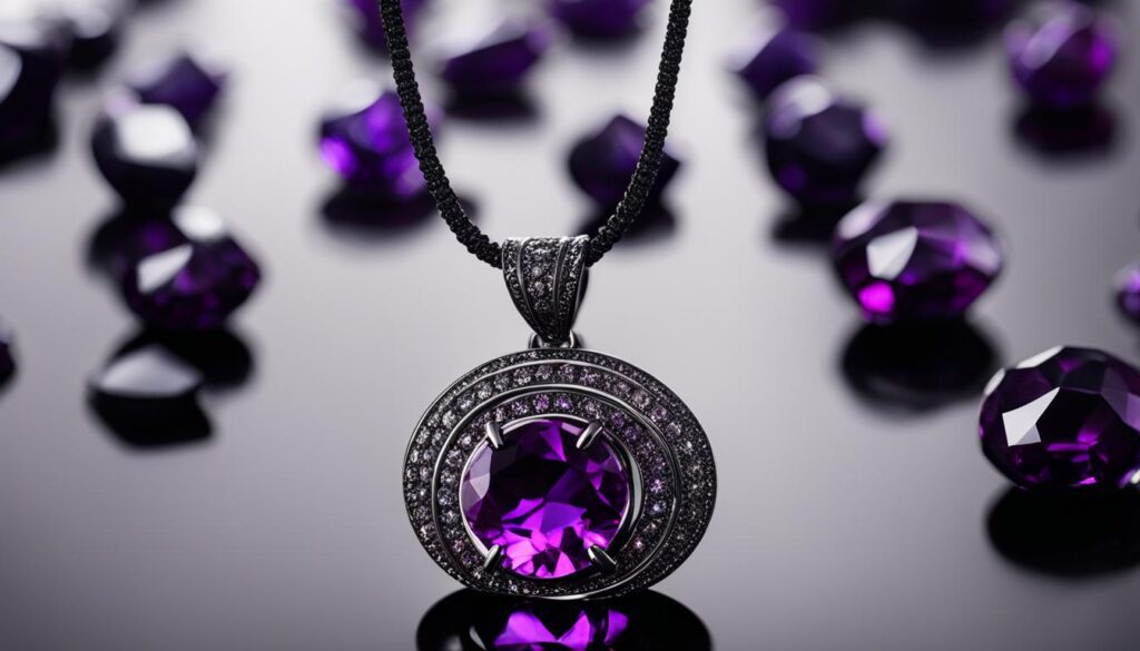 a silky purple crystal necklace that sparkles with a royal elegance