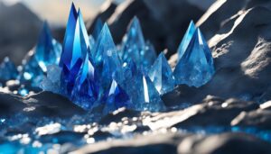 mesmerizing beauty of blue crystals in their natural habitat.