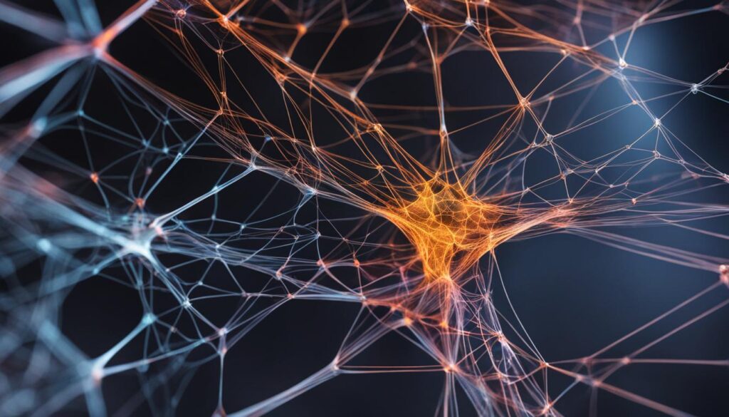 intricate web of neural connections within the brain, highlighting the different lobes and structures that contribute to human cognition and behavior."